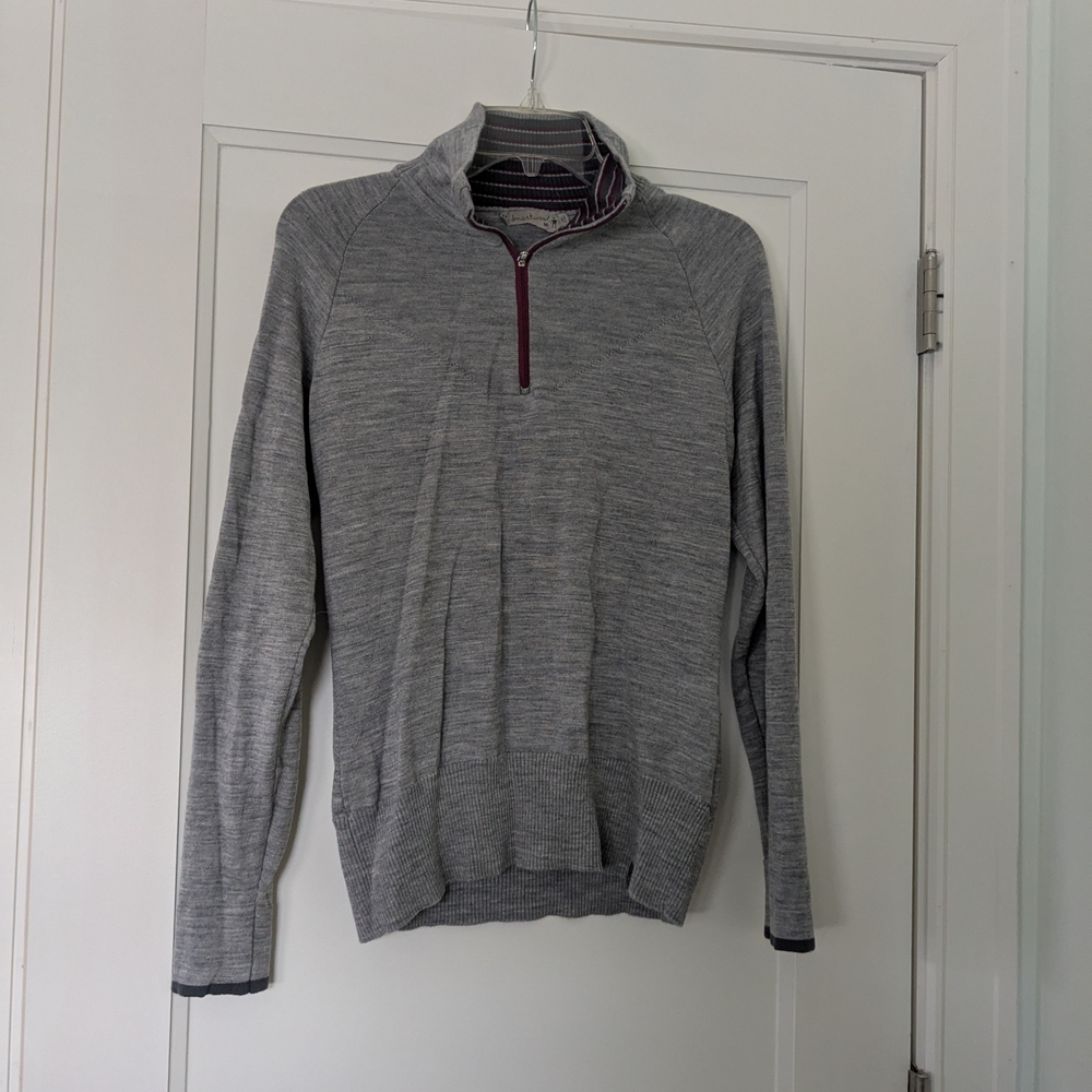 Icebreaker quarter-zip merino wool sweater pull over M